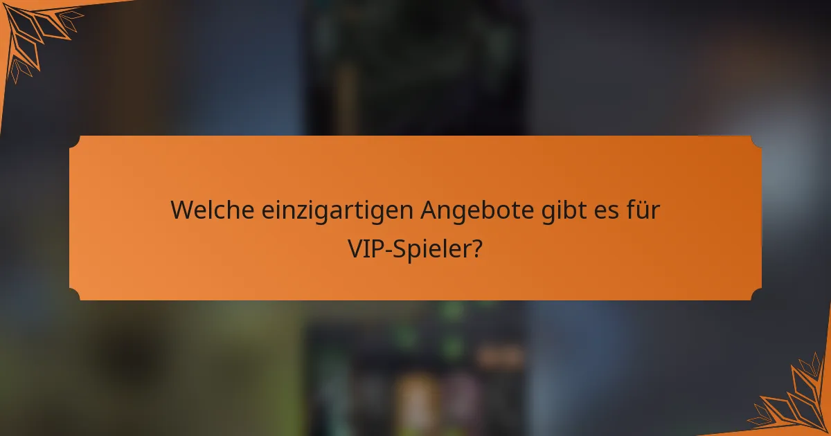 Welche einzigartigen Angebote gibt es für VIP-Spieler?